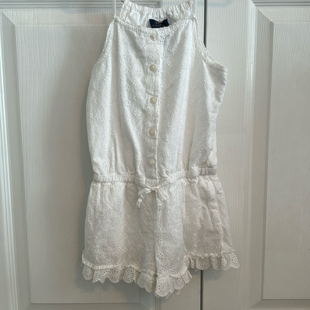 Lace white romper